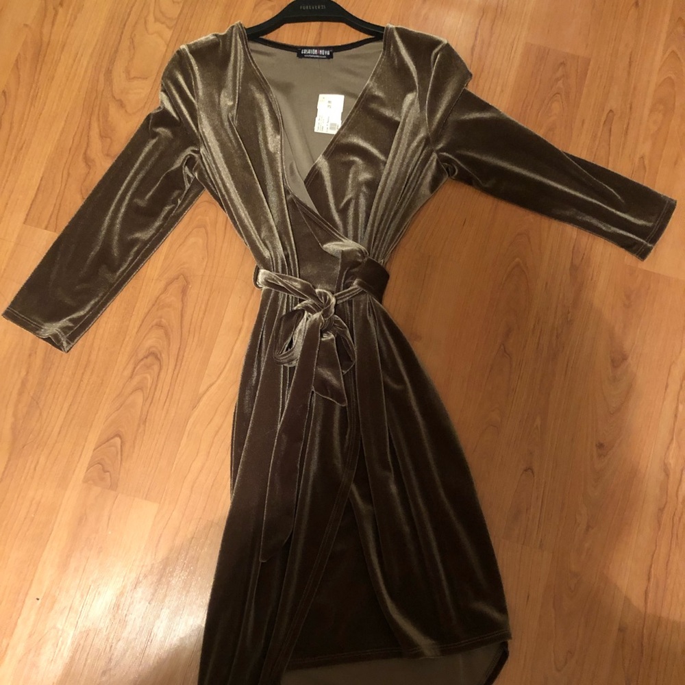 Mocha suede dress